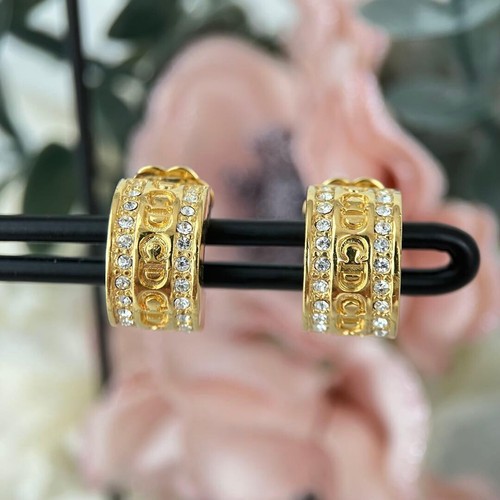 Christian dior gold hoop - dior,