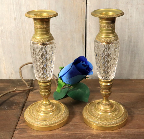 Coppia candelabri antichi - candelabri,