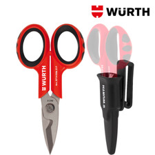 Forbici Elettricista Inox Spellacavi con Portaforbice - WÜRTH