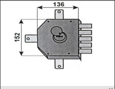Serratura per porte in legno