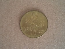 MONETA 20 VENTI LIRE QUERCIA -