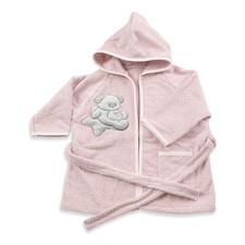 Pink Hooded Bathrobe Size 0-6