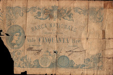 BANCA NAZIONALE / VALE 50 LIRE - 1893 -