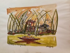 Quadro di Lusignoli Guglielmo “Mino” Parma – Acquerello 100 x 70 cm