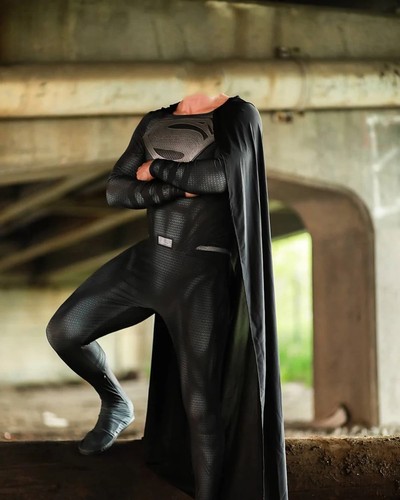 Costume cosplay superman nero - cosplay,