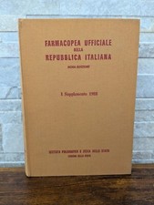 Farmacopea Ufficiale Della Repubblica Italiana Primo Supplemento 1988