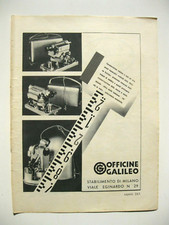 PUBBLICITA grande 32X24 1936 OFFICINE GALILEO STRUMENTI TOPOGRAFICI