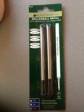 MONTBLANC BY MONTEVERDE ROLLERBALL FINE Point Ricarica NERO Confezione da 2 NUOVO M222 88431