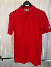 Polo uomo rossa Fila vintage