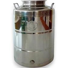 Fusto Inox Graffato per Olio – Capacità 50 Litri