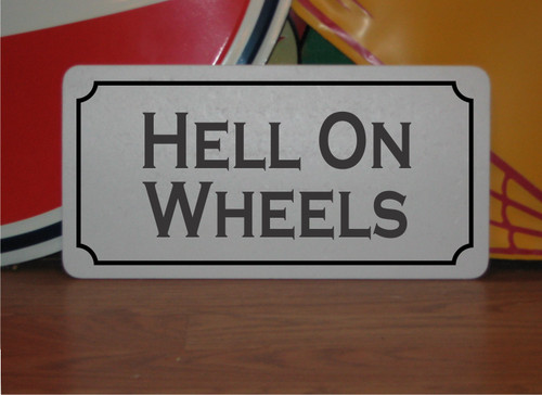 Insegna metallo hell on - hell,