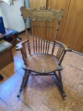 Sedia dondolo legno - a,