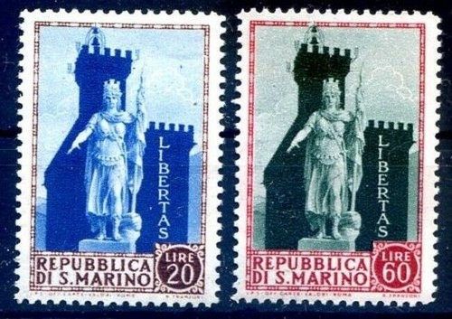 San marino 1954 statua - marino,