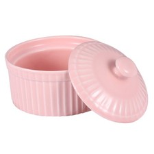  Pirofila Da Forno in Ceramica Ciotole Dessert Tazze Con Coperchi