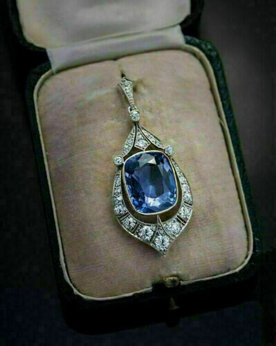 Ciondolo stile art deco blu