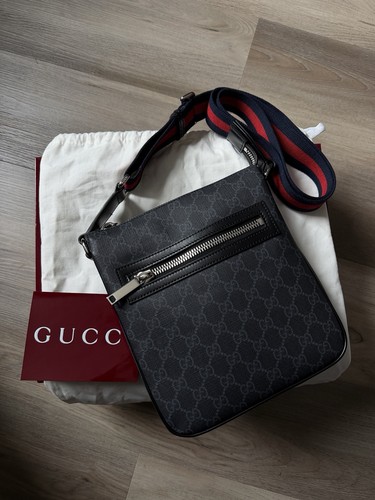 Borsa messenger gucci nera - gg,