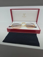 Occhiali Da Sole Cartier Demi Lune Decor Louis Oro 22k Anno 1987 