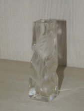 Vaso-vaso fiori vintage in vetro di Murano Sigle, design cristallo taglio rose