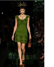 Mini abito lana verde