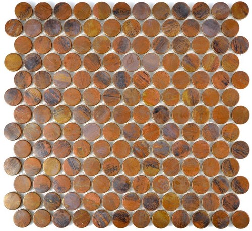 Piastrella mosaico rame