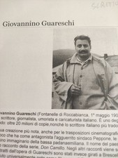 CARTOLINA MANOSCRITTA AUTOGRAFO GIOVANNINO GUARESCHI DON CAMILLO E PEPPONE