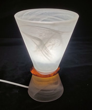 Lampada Vetro Murano Bianco/Ambra Clessidra Vintage'80 design Effettre 20cm-XXX