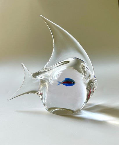 Scultura acquario pesci vetro