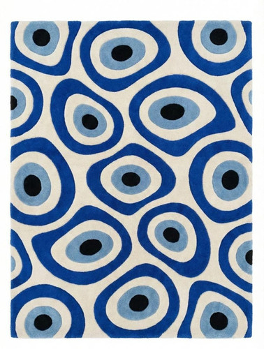 Tappeto moderno blu - blu,
