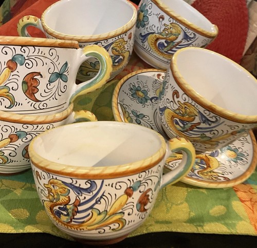 Deruta pottery set large - set,