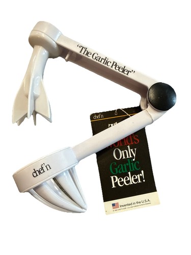 Chef white garlic peeler - white,