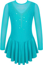 Abito Da Pattinaggio Artistico Sul Ghiaccio per Ragazze Bambine Concorso Gara Di