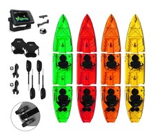 Kayak smontabile Split 2 Fishing Big Mama kayak con 2 ruote, 2 gavone, 2 seggiol