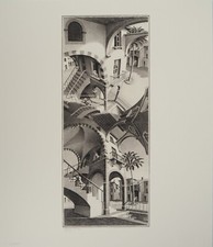 M.C. ESCHER: Ascendente E Discendente, Facsimile Firmato, 2008, 450ex