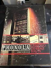 PHONOLA CATALOGO GENERALE  1978 1979 HI-FI TV RADIO VINTAGE EPOCA