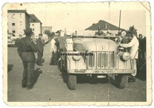 Orig. Foto Tropici Soldati con Steyr 1500A Carrozza Squadra Auto in Caserma