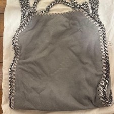 STELLA McCARTNEY Falabella Mini Tote Bag Borsa 2 Vie Grigio Donna Autentica