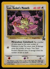 Pokemon Card Team Rocket's Meowth Black Star Promo #18 WOTC - NM/M PSA Worthy