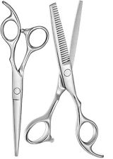 KIT 2 FORBICI PER TAGLIO E SFOLTIRE CAPELLI PARRUCCHIERE BARBIERE PROFESSIONALE