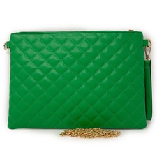 Borsa verde grande pochette