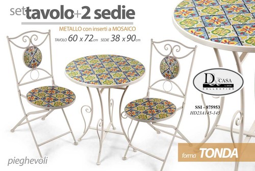 Tavolo tondo sedie metallo - sedie,