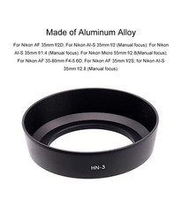 Paraluce avvitabile in metallo 52 mm HN3 per Nikon AF 35 mm f/2D, AIS 35 mm F1.4
