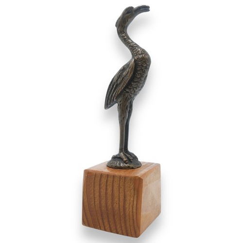 Airone bronzo scultura - airone, in