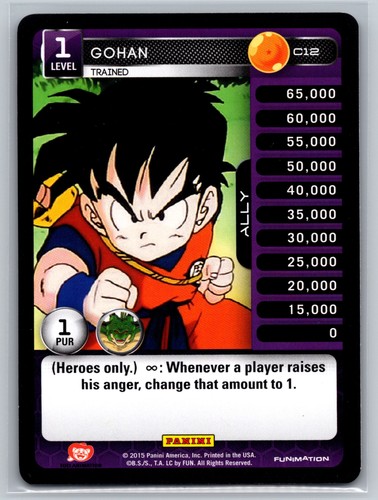 Gohan trained c12 panini - gohan,