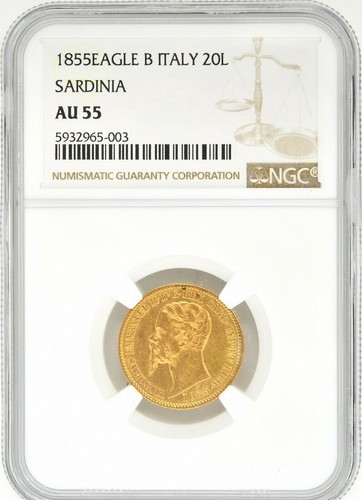 Moneta oro 1855 aquila - 1855,