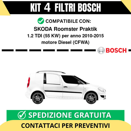 Kit bosch filtri tagliando - filtri,