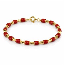 Bracciale barilotti corallo