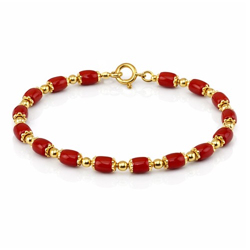 Bracciale barilotti corallo