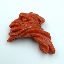 ANTICO CIONDOLO MASCHE DI CORALLO ANTICO ROSSO SARDEGNA CORALLO SALMONE ORO 