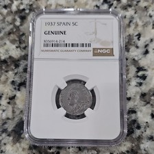 1937 Spagna 5 Céntimos NGC