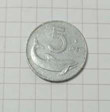 MONETA DA 5 LIRE 1951 . OTTIME CONDIZIONI, DELFINO E ARATRO + Regalo 